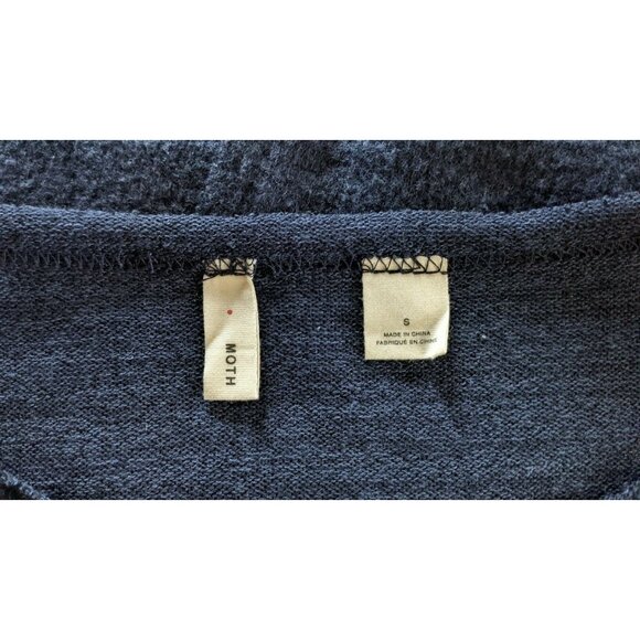 Moth Anthropologie Women Sweater Dress Navy Knit Hi-Lo Assimertic Size S - Picture 6 of 9